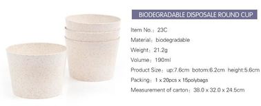 Wheat straw Compostable PLA eco-friendly biodegradable Biodegradable ECO Friendly PLA Plastic Cup with Lid bagease pac supplier