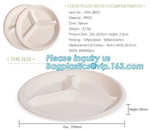 biodegradable corn starch plate,factory wholesale biodegradable corn starch food plate,Factory 6.2 inch Custom Logo Eco supplier