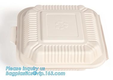 corn starch clamshell box,Corn Starch Food Container, Disposable Lunch Box,Biodegradable Microwave Corn Starch Food Cont supplier