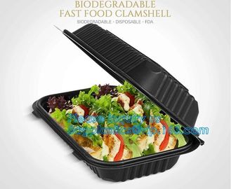 Wholesale 24oz Disposable Bagasse Biodegradable Corn Starch Takeaway Food Container With Lid, bagease, bagplastics pack supplier