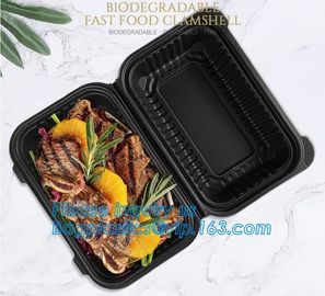 Wholesale 24oz Disposable Bagasse Biodegradable Corn Starch Takeaway Food Container With Lid, bagease, bagplastics pack supplier