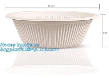 24oz disposable plastic soup bowl corn starch white bowls with lids,Disposable Round Soup Corn Starch Biodegradable Bowl supplier