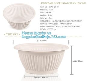 Corn Starch Eco-friendly Microwave Hot Sale Custom Biodegradable Bowl With Lid,Dinnerware corn starch biodegradable disp supplier