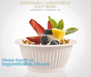 Corn Starch Eco-friendly Microwave Hot Sale Custom Biodegradable Bowl With Lid,Dinnerware corn starch biodegradable disp supplier