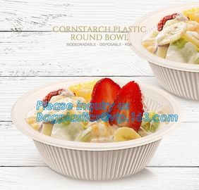 Corn Starch Eco-friendly Microwave Hot Sale Custom Biodegradable Bowl With Lid,Dinnerware corn starch biodegradable disp supplier