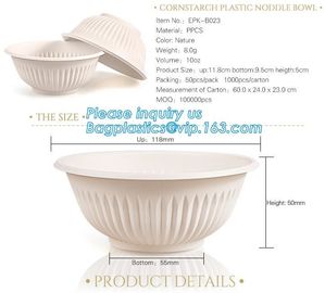 7.5 inch Biodegradable Soup Bowl Disposable Cheap Food Grade Personalized Corn Starch Bowl,Corn Starch Biodegradable Bow supplier