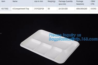 Compostable custom environmental biodegradable trays disposable sugarcane pulp paper plate,Wheat Straw Fiber, Bagasse Su supplier