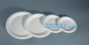 Compostable custom environmental biodegradable trays disposable sugarcane pulp paper plate,Wheat Straw Fiber, Bagasse Su supplier