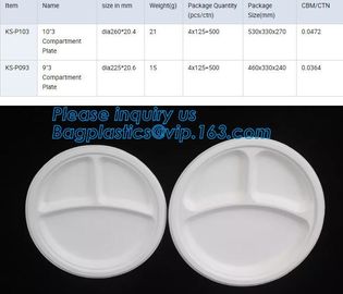 Compostable custom environmental biodegradable trays disposable sugarcane pulp paper plate,Wheat Straw Fiber, Bagasse Su supplier