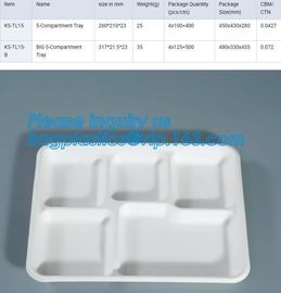 Compostable custom environmental biodegradable trays disposable sugarcane pulp paper plate,Wheat Straw Fiber, Bagasse Su supplier