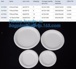 Eco Friendly sugarcane bagasse plates display tray,disposable 5 compartments sugarcane pulp plates with lid, bagplastics supplier