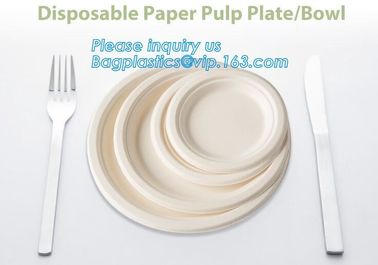 Ecofriendly Paper Pulp Sugarcane Bagasse 10&quot; Round Plates,dessert dinner deep thali paper compostable bioplastic bagasse supplier