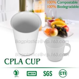 16 oz PLA compostable coffee paper cup with CPLA compostable lid,100% compostable pla coated paper cup 6OZ with CPLA Lid supplier