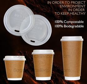 Biodegradable Eco friendly Disposable Cornstarch CPLA Cup,hot sale plastic coffee cup lid manufacturers fit for paper co supplier