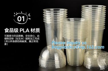 Disposable compostable wholesale CPLA lids for hot cups,80mm 90mm compostable eco friendly PLA CPLA lids for coffee plas supplier