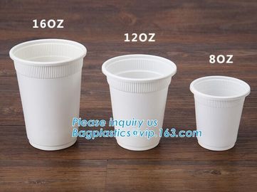 reusable plastic coffee cups made by 100% compostable materials,12oz PLA-lined hot coffee plastic cups PLA cups bagease supplier