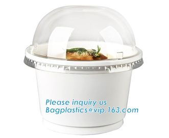 PLA Eco-Friendly Dry Fruit Salad Container Bowl/Tray,90mm yellow disposable CPLA hot drink cup lid for paper cup bagease supplier
