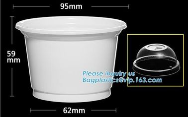 PLA Eco-Friendly Dry Fruit Salad Container Bowl/Tray,90mm yellow disposable CPLA hot drink cup lid for paper cup bagease supplier