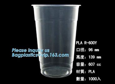 Biodegradable Eco Friendly Pla Soup Paper Cup With Pla Lid,Biodegradable CPLA 100% Cornstarch Lid For Disposable Cup pac supplier