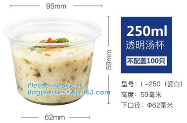 100% biodegradable eco friendly soup paper cup with PLA lid,Disposable soup paper Pla coated cups packaging, bagplastics supplier