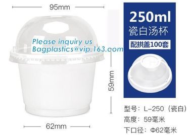 100% biodegradable eco friendly soup paper cup with PLA lid,Disposable soup paper Pla coated cups packaging, bagplastics supplier