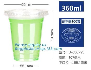 Disposable 100% compostable wholesale CPLA lids for soup bowls,PLA 8oz biodegradable paper cup with lid, bagplastics pac supplier