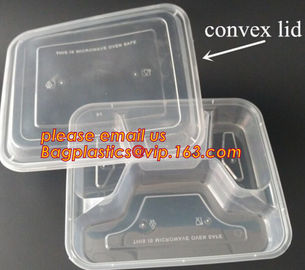 Disposable Plastic 4 Compartment Food Thermal Lunch Container Box,Plastic Takeaway Food Box with conjoined cover bagease supplier