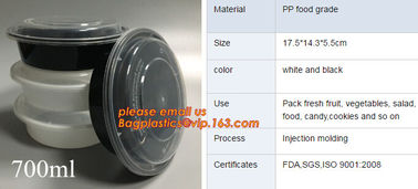 white disposable plastic salad bowl,PLA 16oz 500ml plastic - disposable salad bowl with lid,PP disposable clear plastic supplier