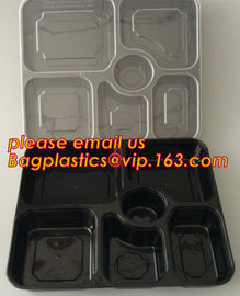 Disposable Plastic Blister Food Tray,Wholesale customized black disposable plastic fast food tray,plastic tray, bagease supplier