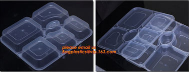 Food grade plastic disposable plastic take away bento box with 4 compartment,Containers Plastic Leakproof Food Container supplier