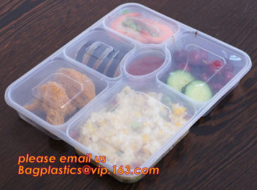 Food grade plastic disposable plastic take away bento box with 4 compartment,Containers Plastic Leakproof Food Container supplier