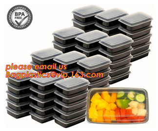 Food grade plastic disposable plastic take away bento box with 4 compartment,Containers Plastic Leakproof Food Container supplier