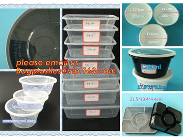 Japanese Packaging Round Disposable Soup Salad Food Container Plastic Microwave Safe PP Bowl/Box With Lid bagplastics pa supplier