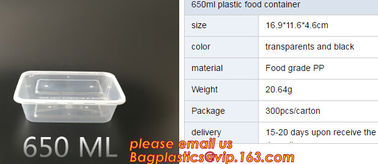 Promotional custom disposable plastic fast food bowls, plastic serving bowl, black plastic bowl,Fruit Take Away Fresh Ki supplier