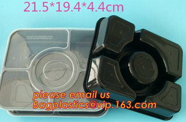 Promotional custom disposable plastic fast food bowls, plastic serving bowl, black plastic bowl,Fruit Take Away Fresh Ki supplier