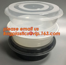 Promotional custom disposable plastic fast food bowls, plastic serving bowl, black plastic bowl,Fruit Take Away Fresh Ki supplier