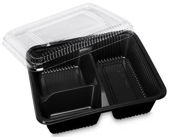 2 compartments clamshell, rectangular eco friendly real manufacturer, pp plastic type and tray lunch boxes FDA approved supplier