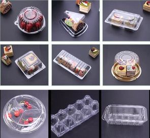 Hot Selling Plastic PET Sandwich Containers Cake Bread Container Plastic Takeaway Food Box with conjoined cover bagease supplier