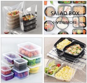 Factory custom PET PP PS plastic salad box salad bowl and container boxes,PET Disposable Transparent Eco-friendly Plasti supplier