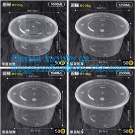 8oz 240ml disposable transparent pla tableware food container plastic bowl,pp plastic popcorn bowl 1500ml food packaging supplier