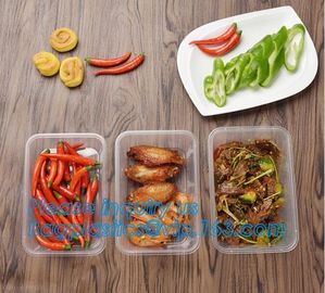 28oz Rectangular single-use Salad box manufacturer,Eco-friendly OPS Transparent Plastic Salad Container Wedding Disposab supplier