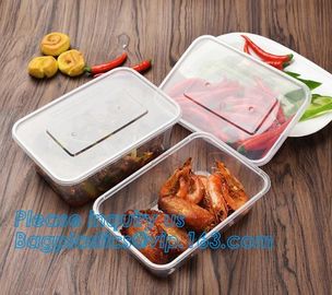 28oz Rectangular single-use Salad box manufacturer,Eco-friendly OPS Transparent Plastic Salad Container Wedding Disposab supplier