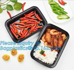 28oz Rectangular single-use Salad box manufacturer,Eco-friendly OPS Transparent Plastic Salad Container Wedding Disposab supplier