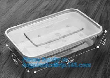 28oz Rectangular single-use Salad box manufacturer,Eco-friendly OPS Transparent Plastic Salad Container Wedding Disposab supplier