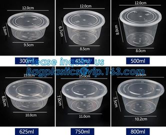 Cheap Food grade salad plastic bowl disposable plastic salad bowl,Eco-friendly white PP plastic round food container noo supplier