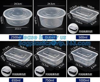 Cheap Food grade salad plastic bowl disposable plastic salad bowl,Eco-friendly white PP plastic round food container noo supplier