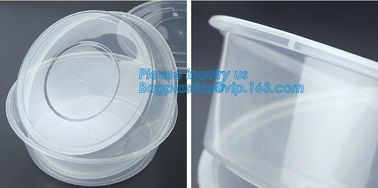 Cheap Food grade salad plastic bowl disposable plastic salad bowl,Eco-friendly white PP plastic round food container noo supplier