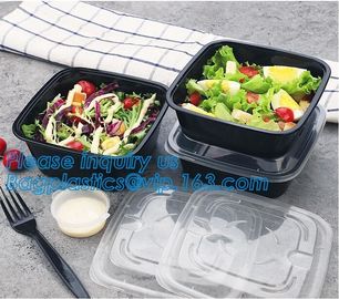 3 compartment durable plastic food meal prep bento box,modern style food grade plastic fresh box/bento box/lunch box pac supplier