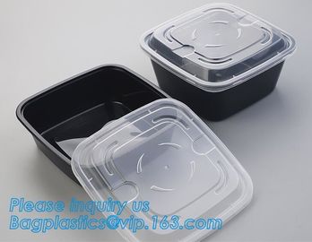 3 compartment durable plastic food meal prep bento box,modern style food grade plastic fresh box/bento box/lunch box pac supplier