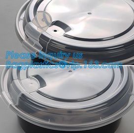 PET clear plastic food disposable container fruit salad bowl,disposable food packaging plastic bowls with lids bagplasti supplier